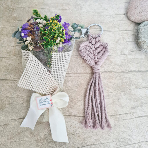 Mini bouquet flores secas + llavero (min 6 unidades)💐 - Imagen 10