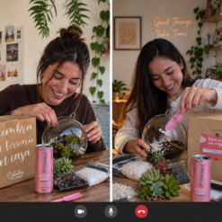 Una cita a distancia 🧡1 Terrario para sembrar + Bebida - Imagen 6