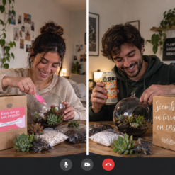 Alternative view of Una cita a distancia 🧡1 Terrario para sembrar + Bebida